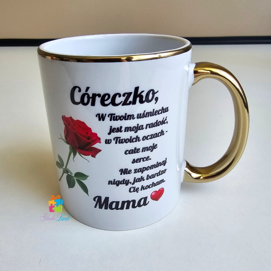 Kubek ZŁOTE UCHO I RANT z napisem dedykacją personalizowany